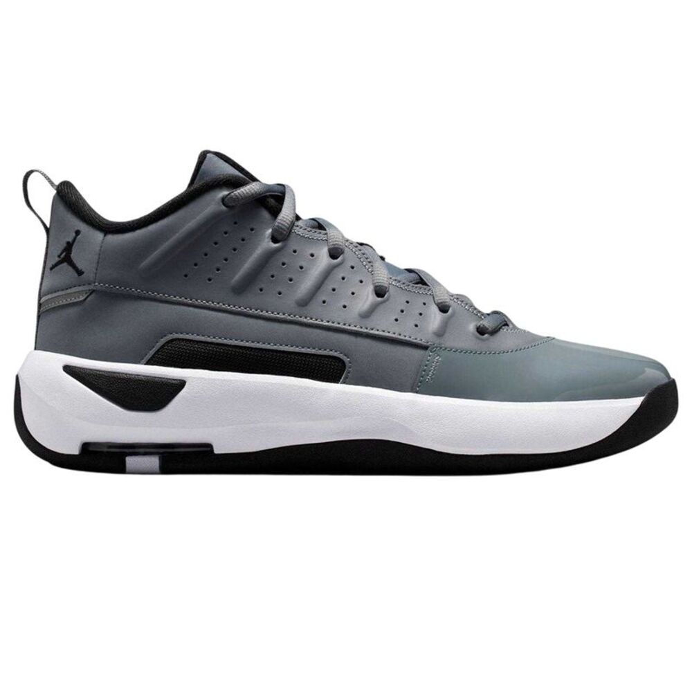 Nike Mens Air Jordan Max Aura 7 Leather Basketball Shoes / Gray/Black